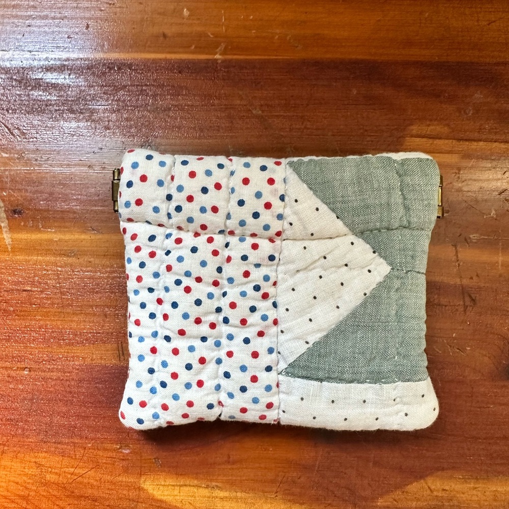 Two Patchwork Quilted Pouches